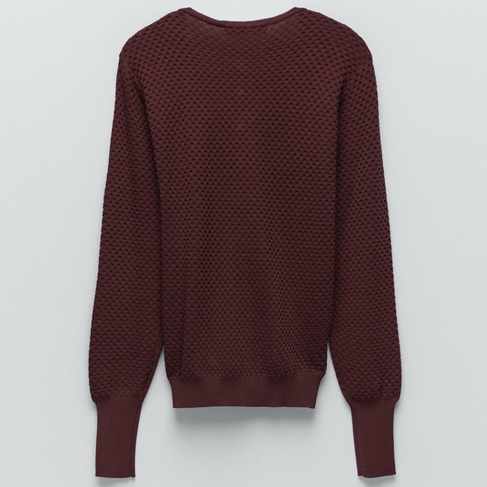 Zara Jewel Button Textured Cardigan - Picture 5 of 10